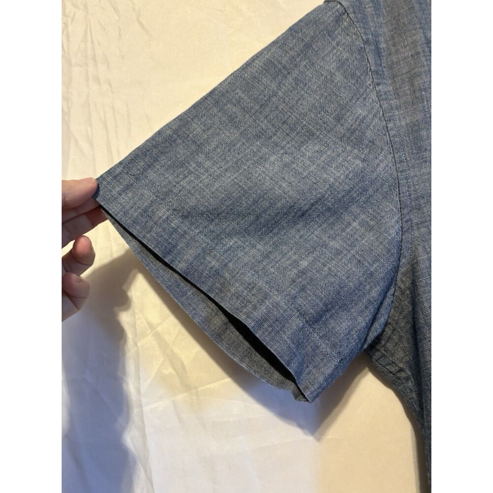 Bonobos Slim Fit Chambray Button Down Shirt Mens XL Blue Short Sleeve Casual - Picture 9 of 9